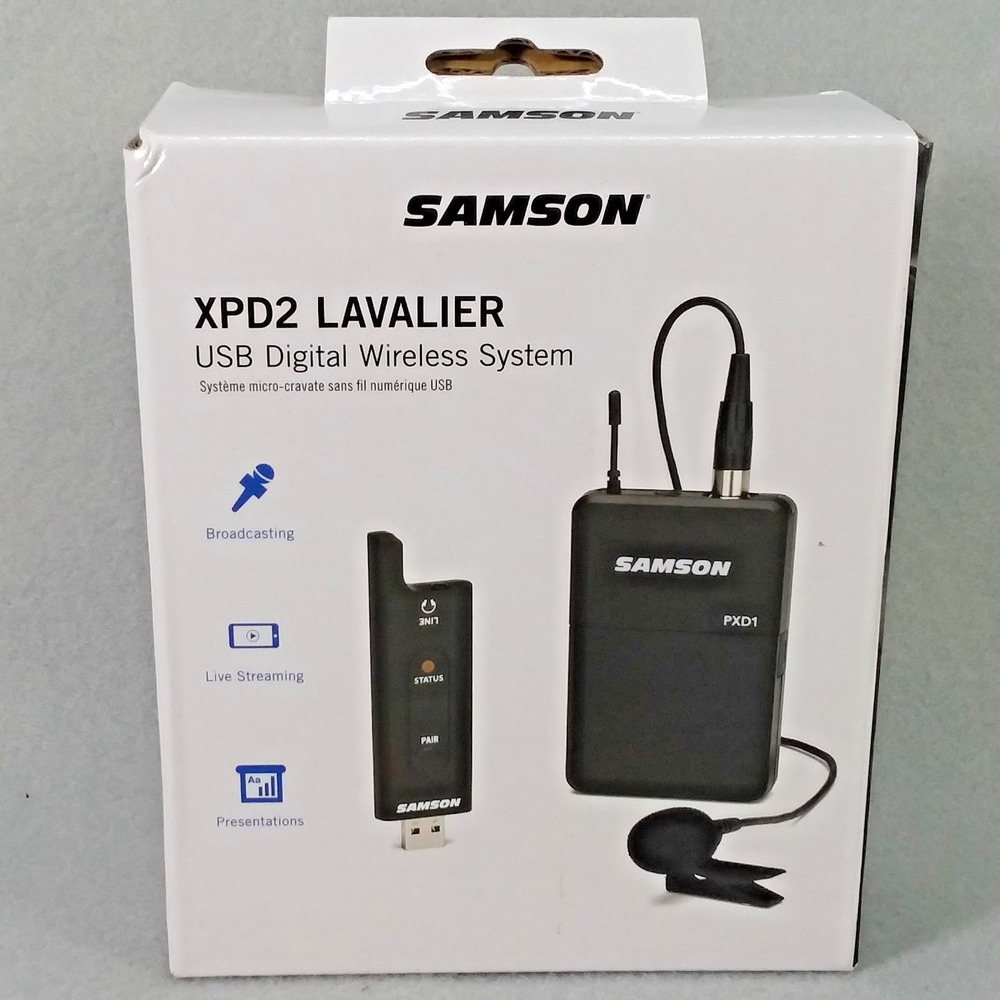 Samson XPD2 Lavalier USB Digital Wireless System SWXPD2BLM8 New In Box
